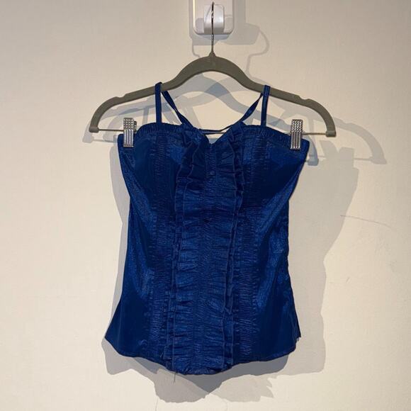 Blue Ruffled Corset - Picture 3 of 5